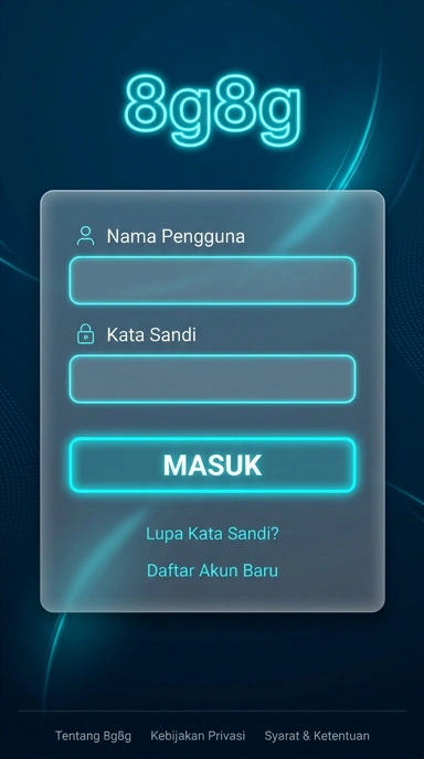 Tampilan halaman login 8g8g