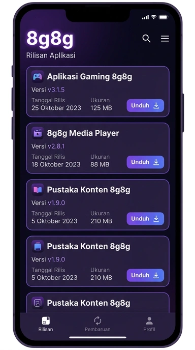 Tampilan riwayat versi 8g8g