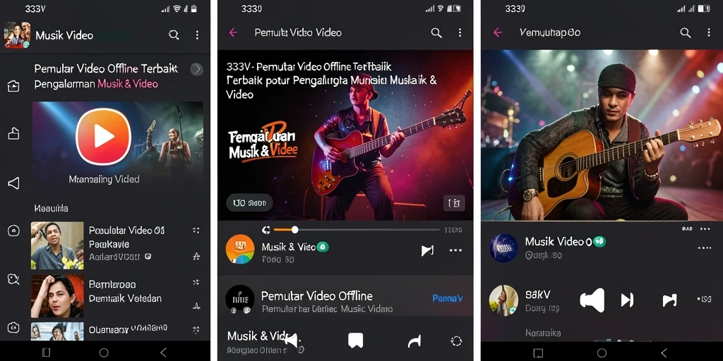 Tampilan antarmuka aplikasi Pemutar Video Offline yang user-friendly.