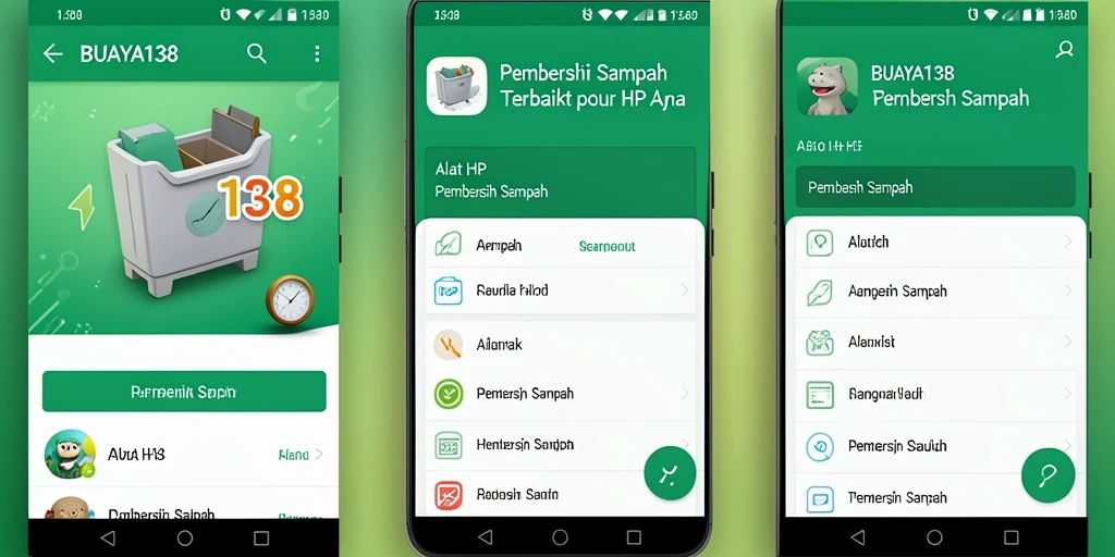 Tampilan antarmuka sederhana BUAYA138 untuk membersihkan sampah.