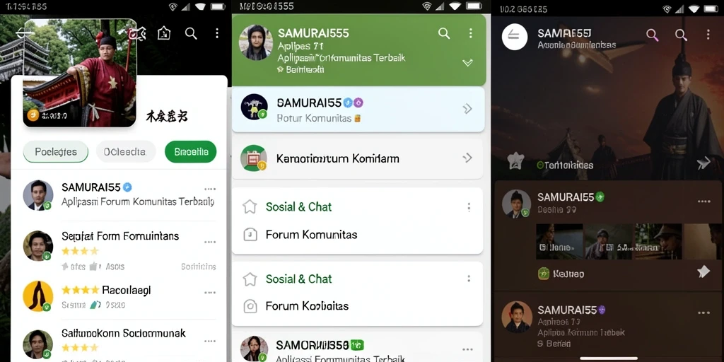Antarmuka aplikasi SAMURAI555 yang user-friendly dan menarik.