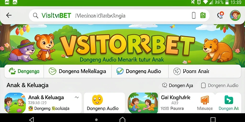 Antarmuka VISITORBET yang menarik dan ramah anak.